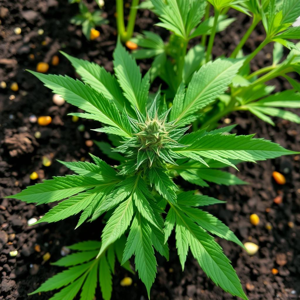 cannabis erde mit dünger